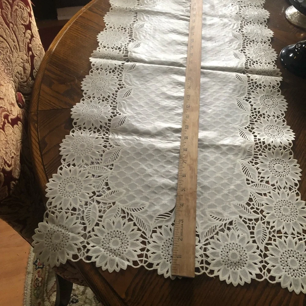 Vintage Table Runner Reversible & Wipeable